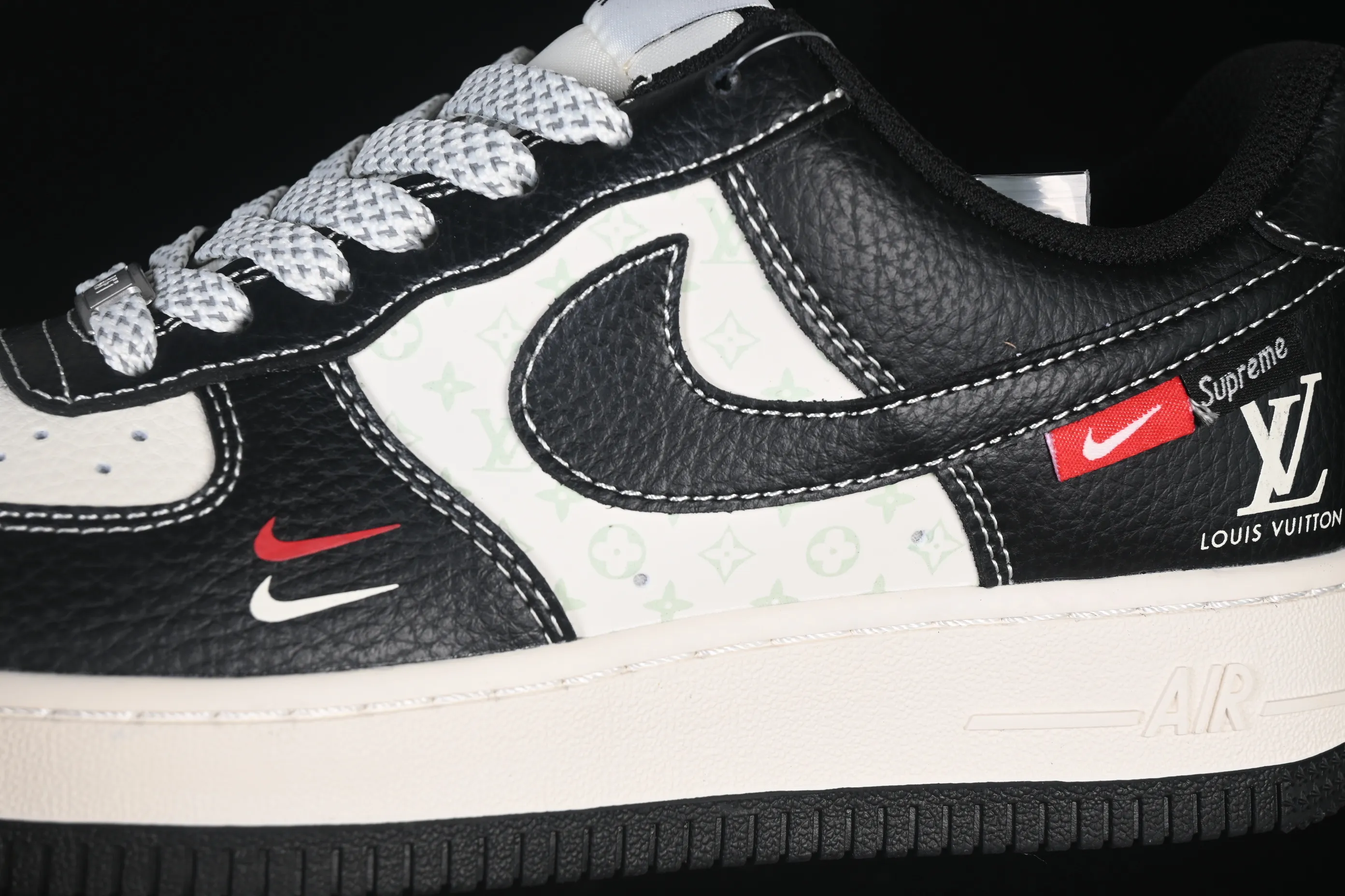 All categories Nk Air Force 1 Air Force series Nk Air Force 1 Low Air Force low-top Nike Air Force 1'07 Low LV joint beige black red small double hook Air Force 1 low-top casual sneakers MZ9588-813